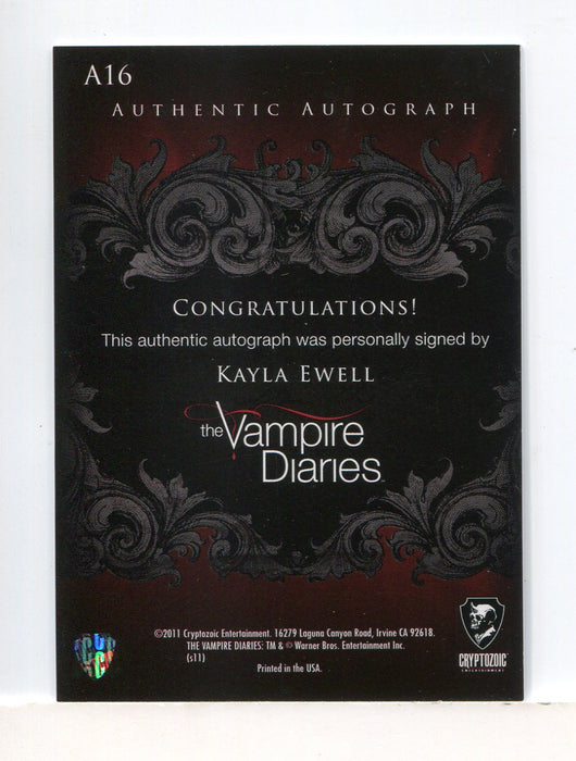 Vampire Diaries Season One Kayla Ewell as Vicki Donovan Autograph Card A16   - TvMovieCards.com