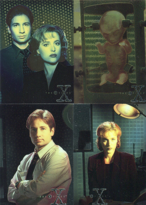 X-Files Season 1 Topps Finest Chromium Chase Card Set X1-X4 Topps 1995   - TvMovieCards.com
