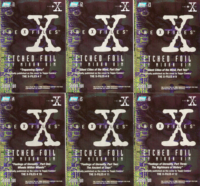 X-Files Season 2 Etched Foil Chase Card Set i1-i6 Topps 1996   - TvMovieCards.com