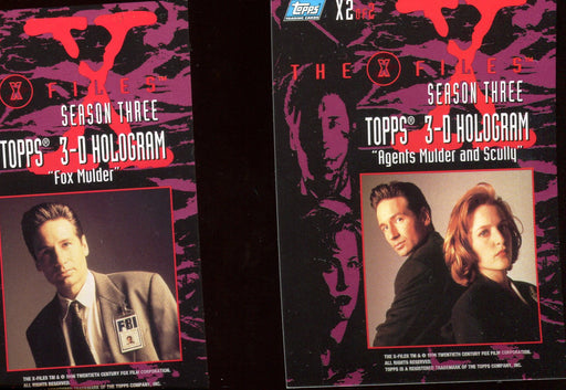 X-Files Season 3 Hologram Chase Card Set X1-X2 Topps 1996   - TvMovieCards.com