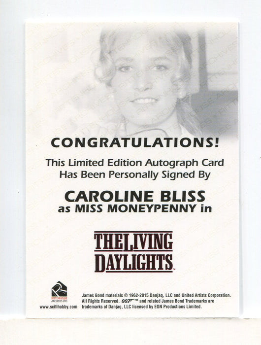 James Bond Archives Final Edition 2017 Caroline Bliss Autograph Card   - TvMovieCards.com
