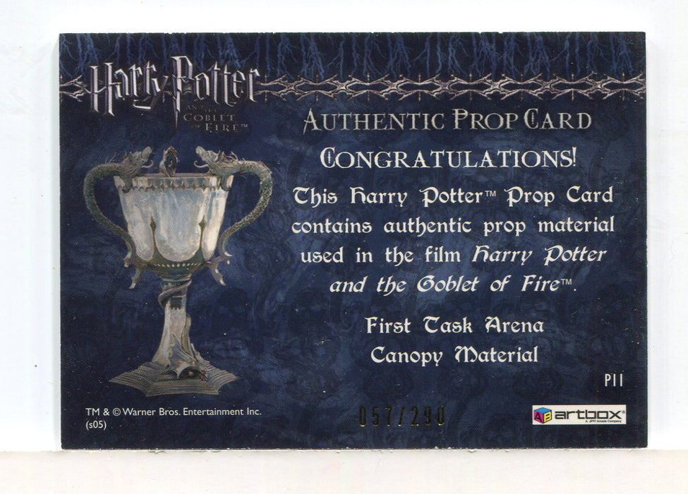 Harry Potter Goblet Fire First Task Arena Canopy Prop Card HP P11 #057/290   - TvMovieCards.com