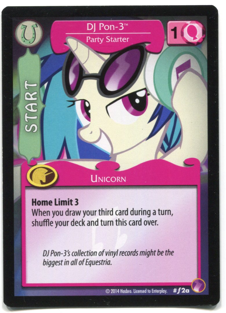 My Little Pony DJ Pon-3 Party Starter #f2a Foil MLP TCG Trading Card Game