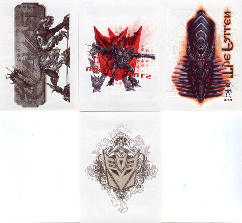 Transformers Revenge of Fallen Tattoos Chase Card Set 10 Cards Topps 2009   - TvMovieCards.com