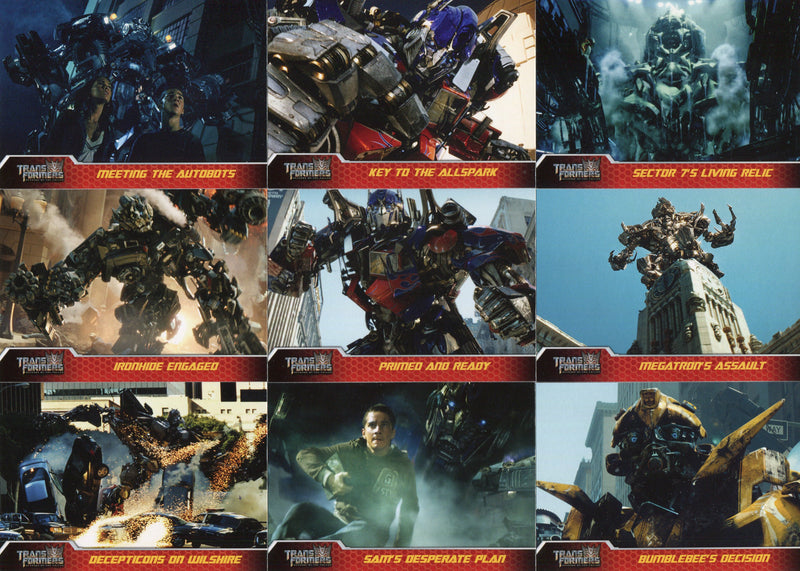 Transformers Revenge of Fallen Movie Recap Chase Card Set (9) Topps 2009   - TvMovieCards.com