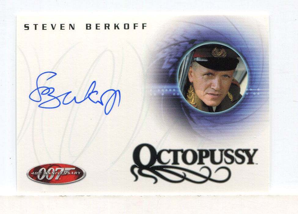 James Bond 40th Anniversary Steven Berkoff Autograph Card A17   - TvMovieCards.com
