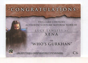 Xena Beauty and Brawn Lucy Lawless as Xena Costume Card C6   - TvMovieCards.com