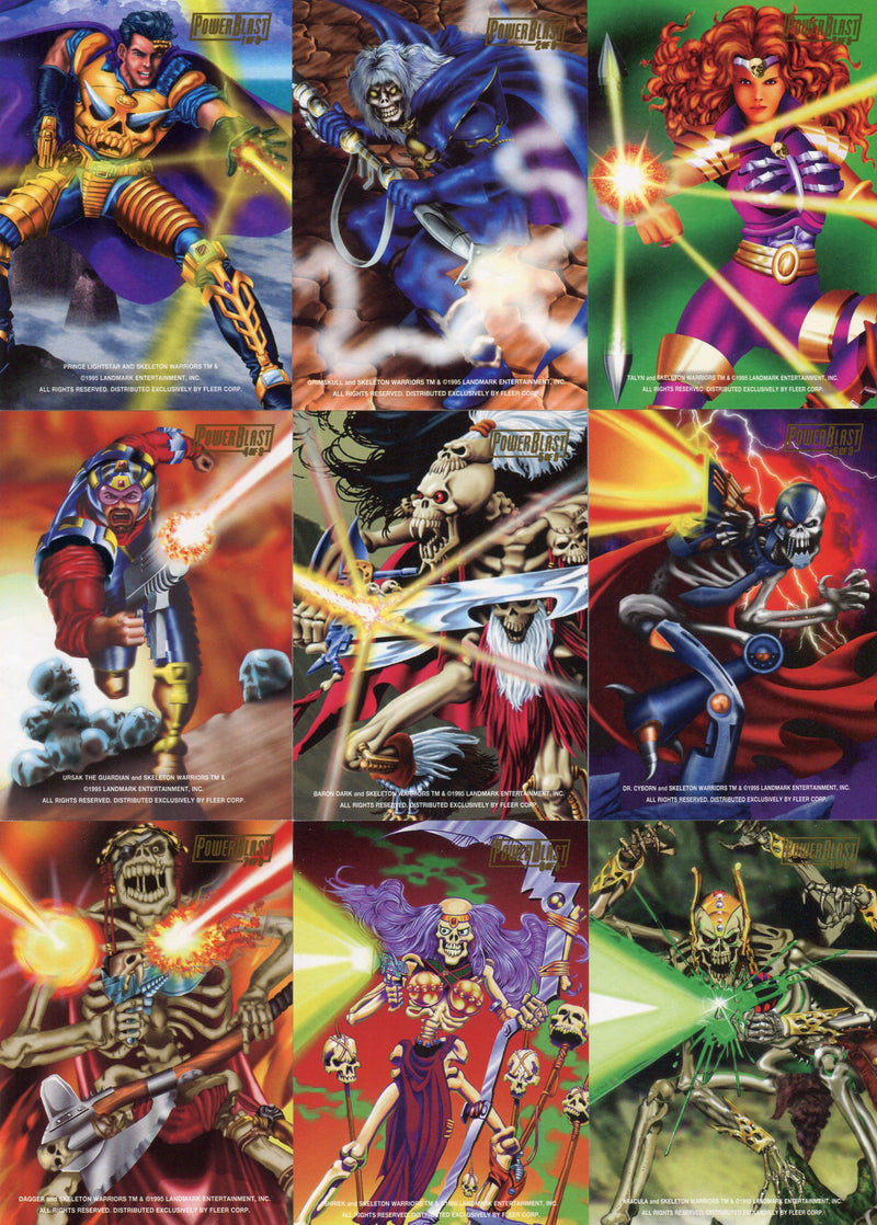 Skeleton Warriors PowerBlast Chase Card Set (9) Fleer Ultra 1995   - TvMovieCards.com