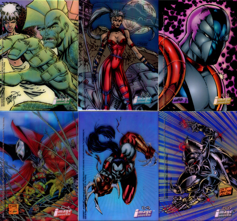 Image Universe Founders Series ClearZone Chase Card Set C-1 - C-6 Topps   - TvMovieCards.com