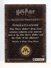 Harry Potter Order Phoenix Update Flying Memos Prop Card P2 HP #086/435   - TvMovieCards.com
