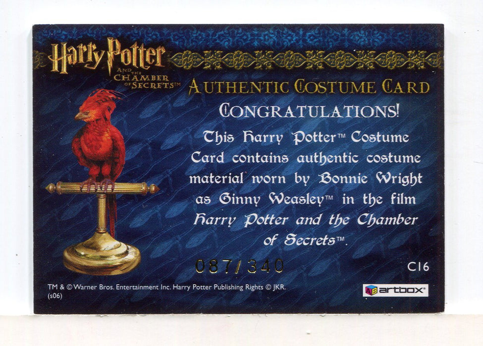 Harry Potter Chamber Secrets Ginny's Pajamas Costume Card HP C16 #087/340   - TvMovieCards.com