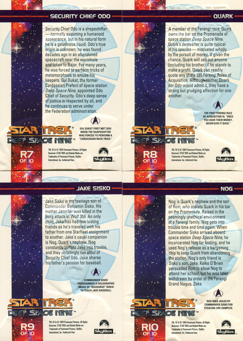 Star Trek DS9 Deep Space Nine Embossed Redemption Chase Card Set R1 - R10   - TvMovieCards.com