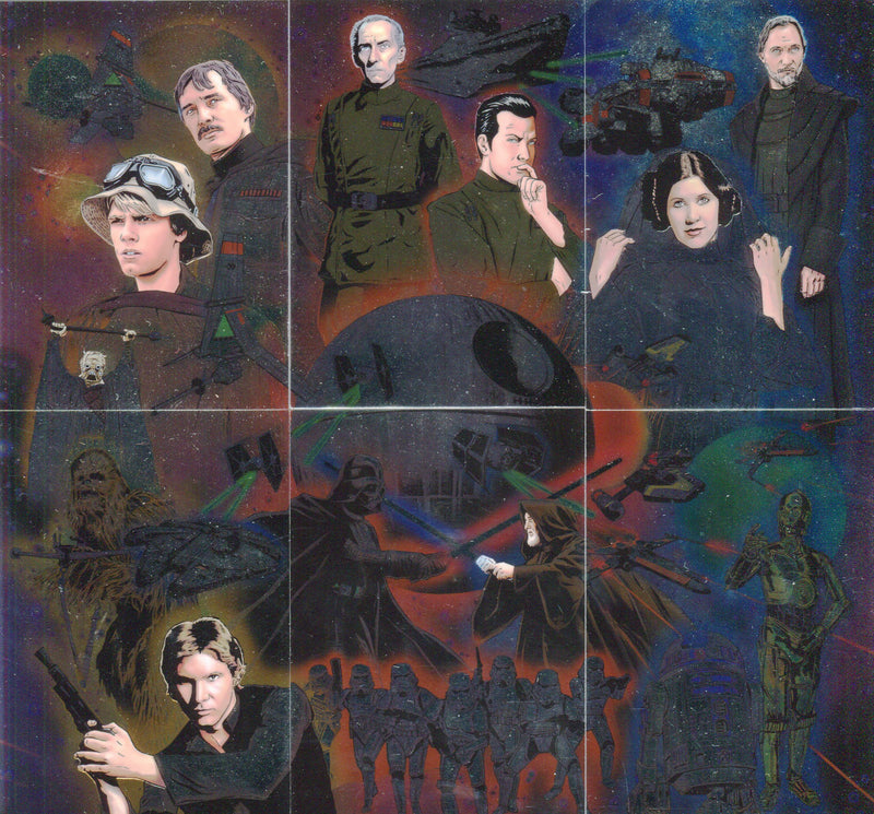 Star Wars Illustrated Etched Foil Puzzle Chase Card Set 6 Cards Topps 2013   - TvMovieCards.com