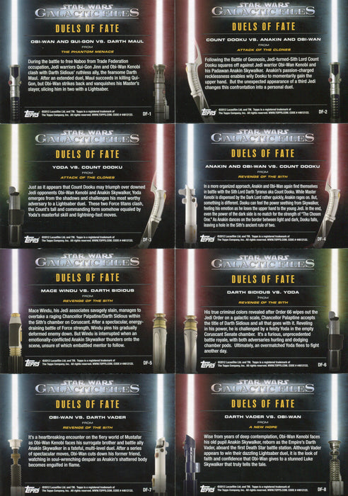Star Wars Galactic Files Series 1 Duels of Fate Chase Card Set DF1-10   - TvMovieCards.com