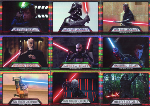 Star Wars Evolution 2016 Evolution of the Lightsaber Chase Card Set EL1-9   - TvMovieCards.com