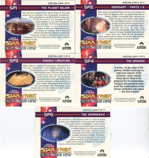 Star Trek DS9 Deep Space Nine Spectra Etched Chase Card Set 5 Cards   - TvMovieCards.com