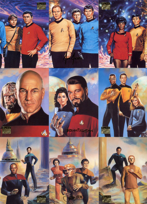 Star Trek Master Series 2 Crew Triptych Chase Card Set F1 - F9 Skybox 1994   - TvMovieCards.com