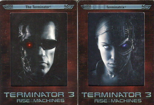 Terminator 3 T3 Film Cell Promo Filmcardz Card Set P1 and P2   - TvMovieCards.com