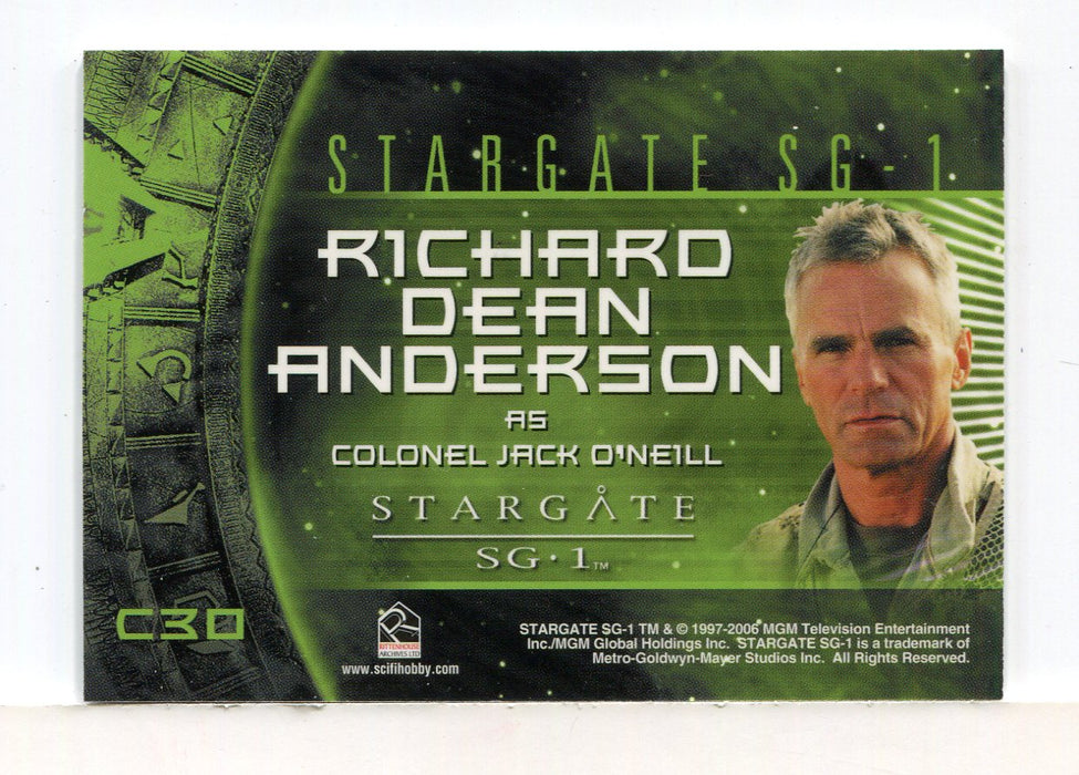 Stargate SG-1 Season Eight Colonel Jack O'Neill Costume Card C30   - TvMovieCards.com
