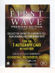 First Wave Premiere Edition RARE Unreleased Promo Card P1 Rittenhouse 2002   - TvMovieCards.com