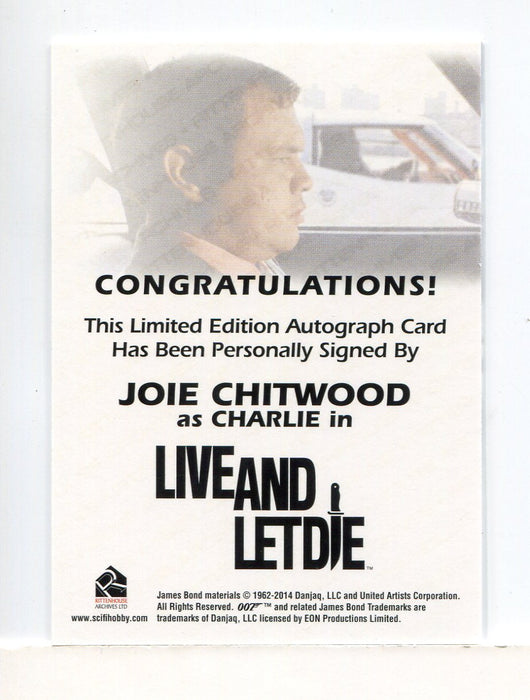 James Bond Archives 2015 Edition Joie Chitwood Autograph Card   - TvMovieCards.com