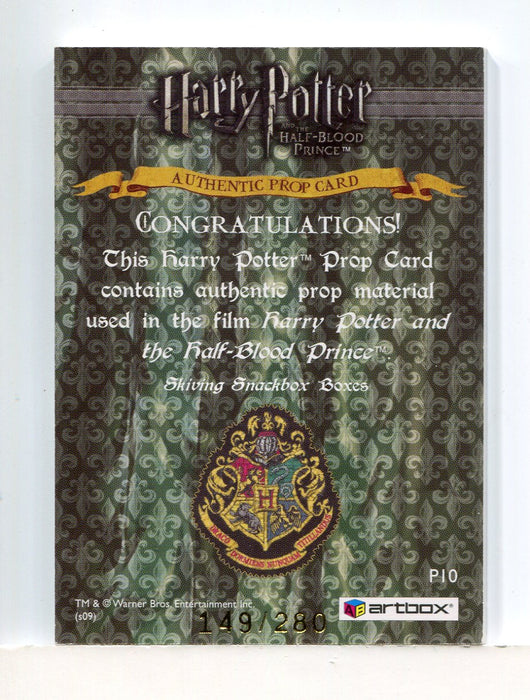 Harry Potter Half Blood Prince Skiving Snackbox Boxes Prop Card HP P10 #149/280   - TvMovieCards.com