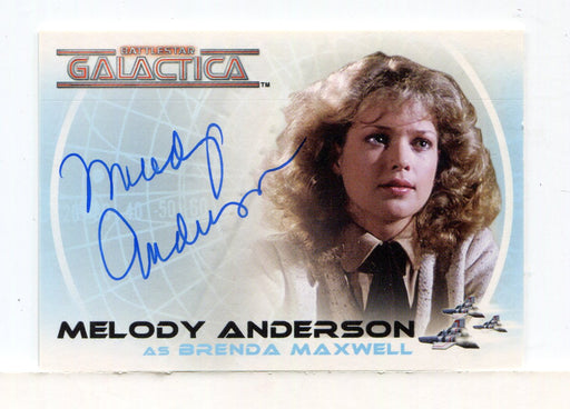Battlestar Galactica Colonial Warriors Melody Anderson Autograph Card A25   - TvMovieCards.com