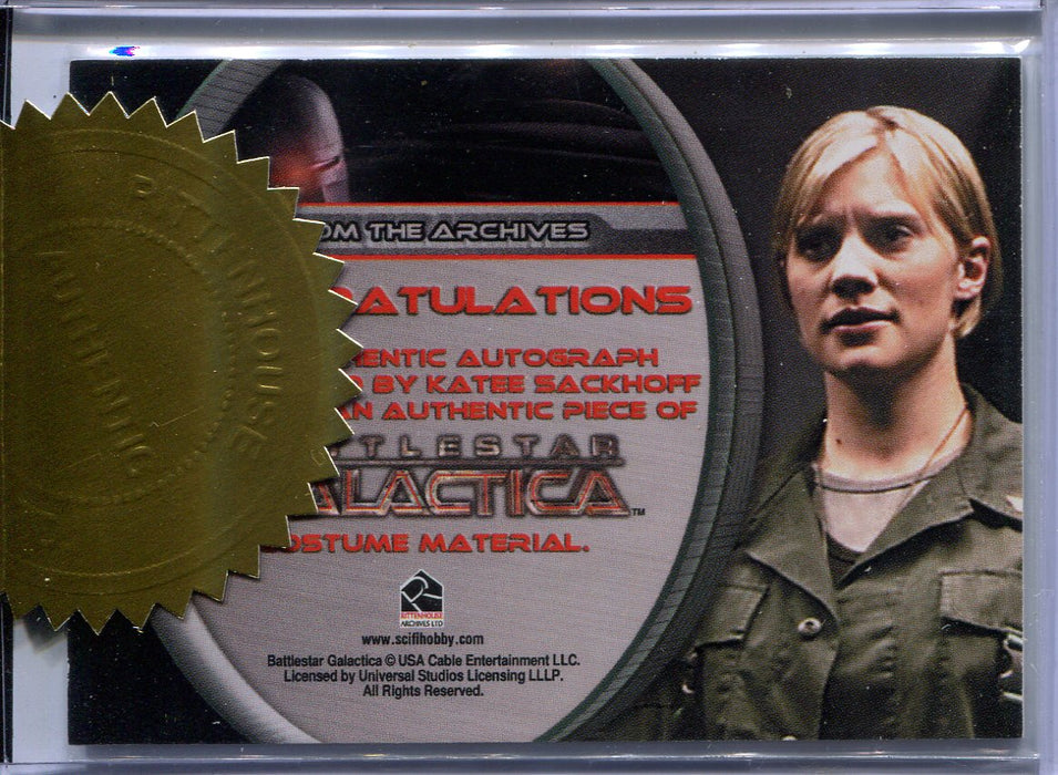 Battlestar Galactica Season Two Katee Sackhoff Incentive Autograph Card   - TvMovieCards.com
