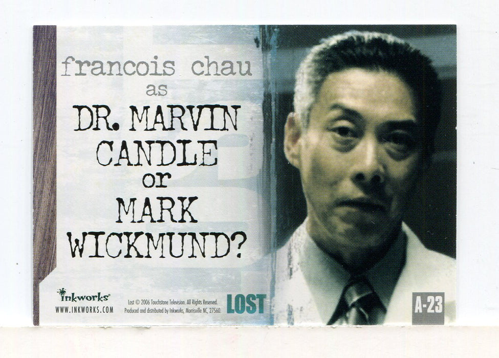 Lost Season 2 Two A-23 Francois Chau as Dr. Candle Autograph Card   - TvMovieCards.com