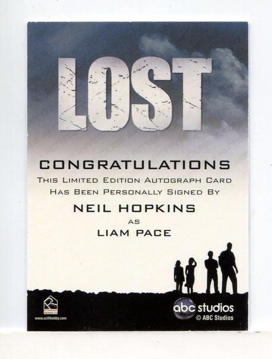 Lost Archives 2010 Neil Hopkins as Liam Pace Autograph Card   - TvMovieCards.com
