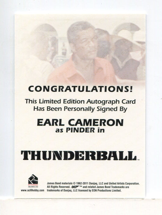 James Bond 50th Anniversary Series One Earl Cameron Autograph Card   - TvMovieCards.com