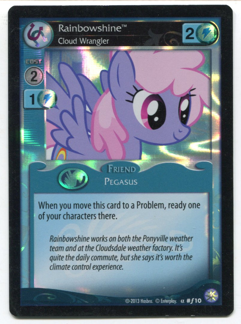 My Little Pony Rainbowshine Cloud Wrangler #f10 Foil Card MLP TCG Enterplay   - TvMovieCards.com