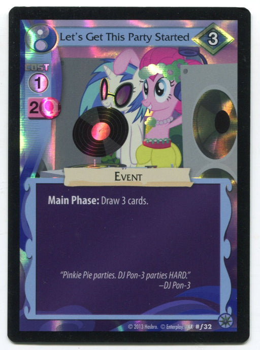 My Little Pony Let's Get This Party Started #f32 Foil Card MLP TCG Enterplay   - TvMovieCards.com