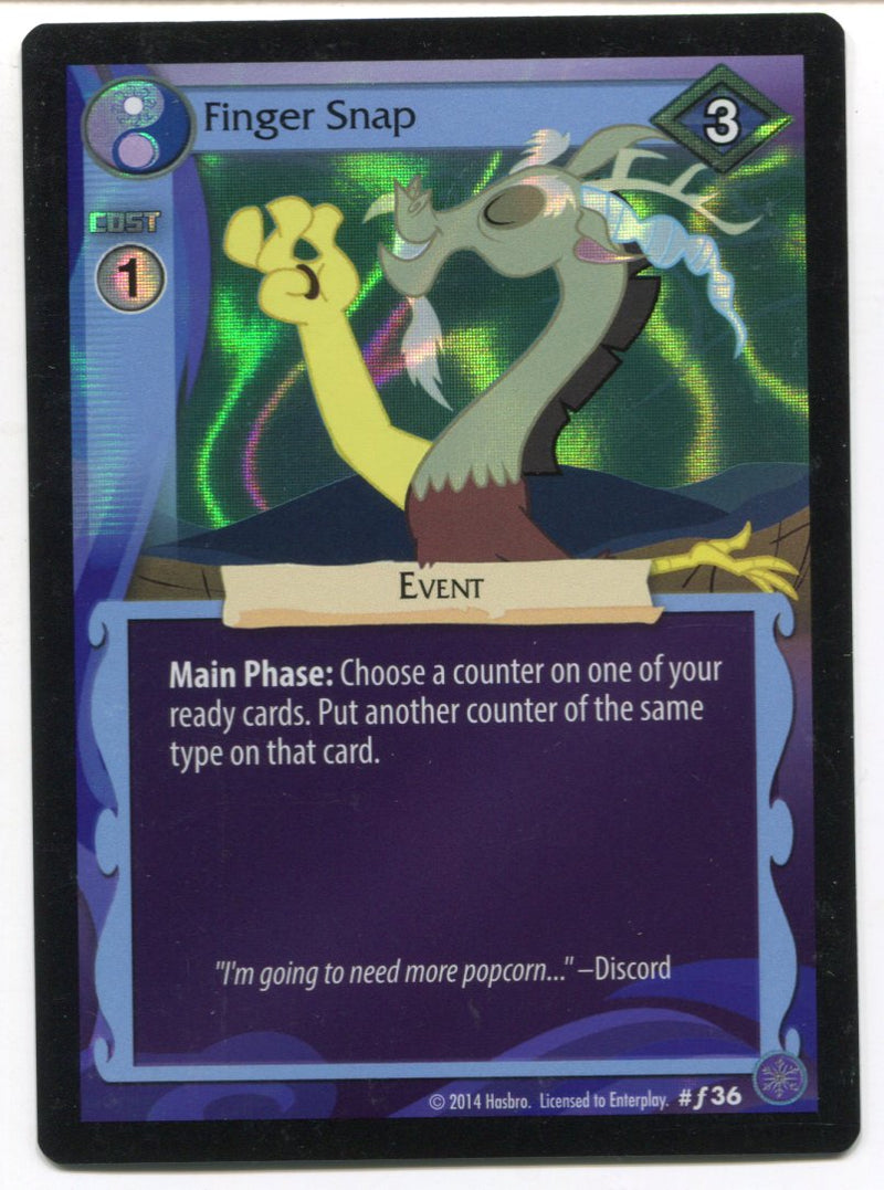 My Little Pony Finger Snap #f36 Foil Card MLP TCG Enterplay   - TvMovieCards.com