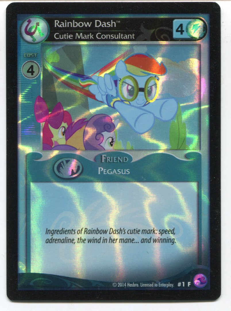 My Little Pony Rainbow Dash Cutie Mark Consultant #1 F Foil Card