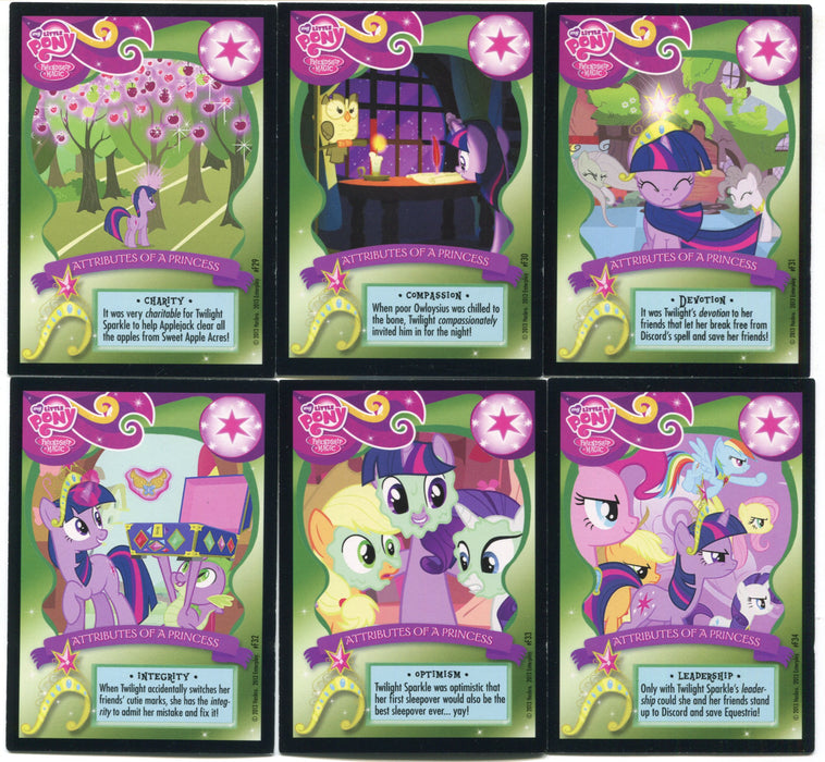 My Little Pony Series 2 Attributes of a Princess Foil Puzzle Card Set #F29-F34   - TvMovieCards.com