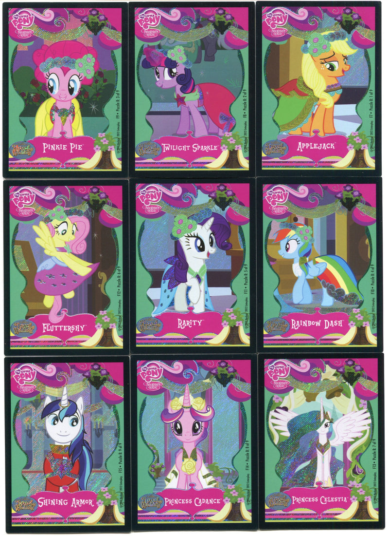 My Little Pony Royal Wedding Complete 9 Card Puzzle Trading Card Set Holo NM   - TvMovieCards.com