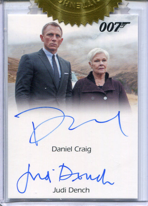 James Bond Archives 2014 Edition Daniel Craig & Judi Dench Dual Autograph Card   - TvMovieCards.com