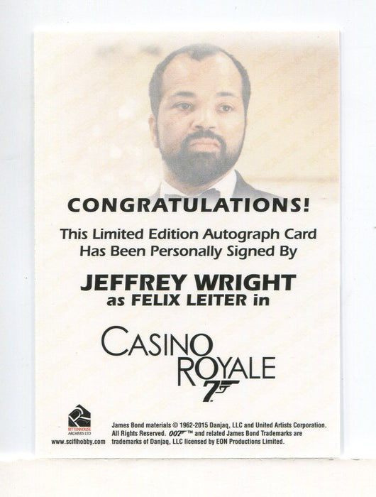James Bond Classics 2016 Jeffrey Wright in Casino Royale Autograph Card   - TvMovieCards.com
