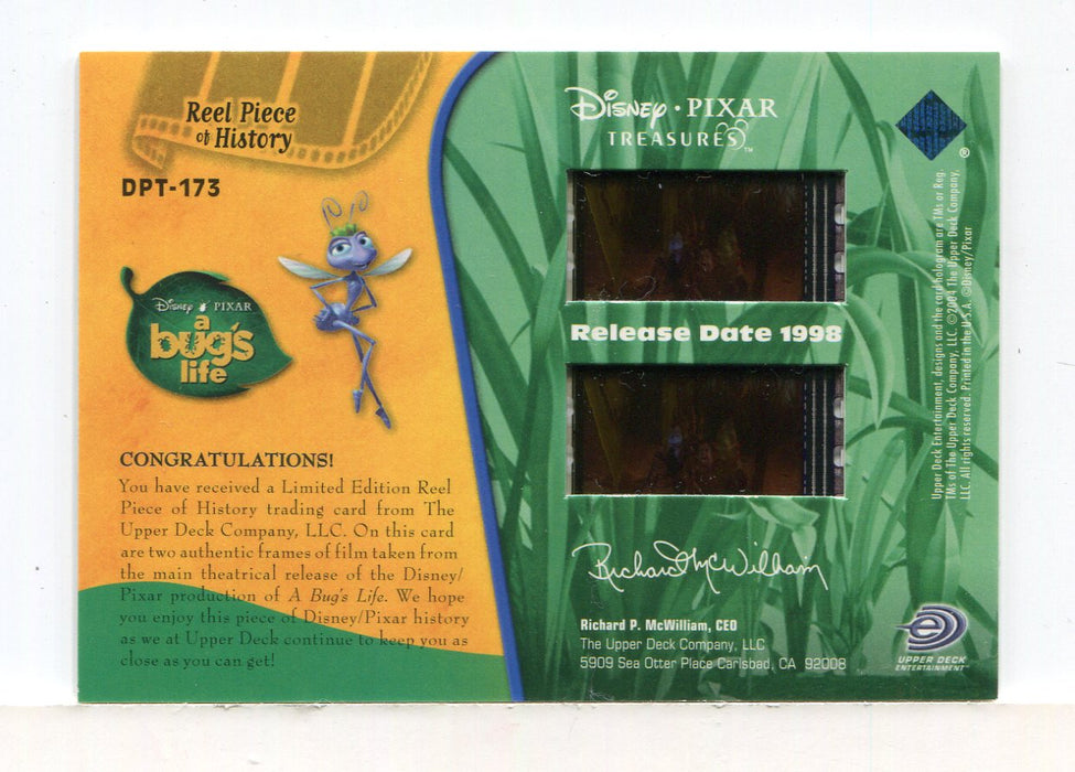 2003 Disney Treasures 2 Reel Piece of History Chase Card DPT-173 A Bug's Life   - TvMovieCards.com