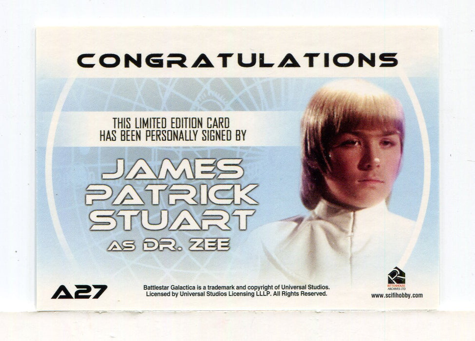Battlestar Galactica Colonial Warriors James Patrick Stuart Autograph Card A27   - TvMovieCards.com