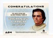 Battlestar Galactica Colonial Warriors Richard Lynch Autograph Card A24   - TvMovieCards.com