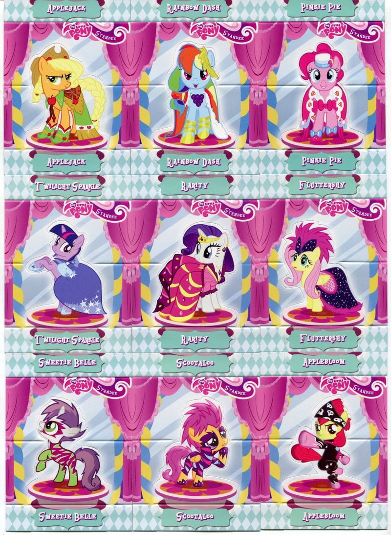 My Little Pony Series 1 Pop-Up Standees Trading Card Set of 9   - TvMovieCards.com