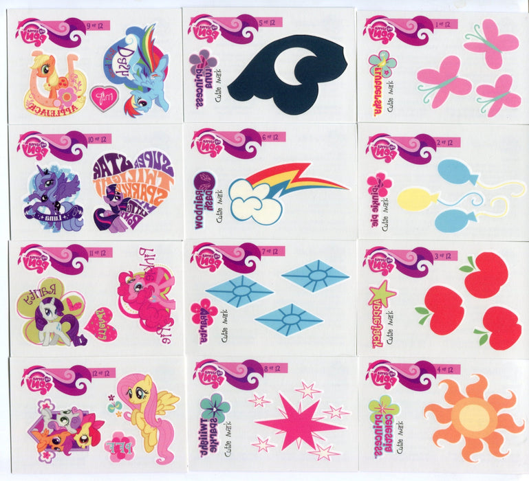 My Little Pony Series 1 Fun Tats Tattoo Trading Card Set of 12   - TvMovieCards.com
