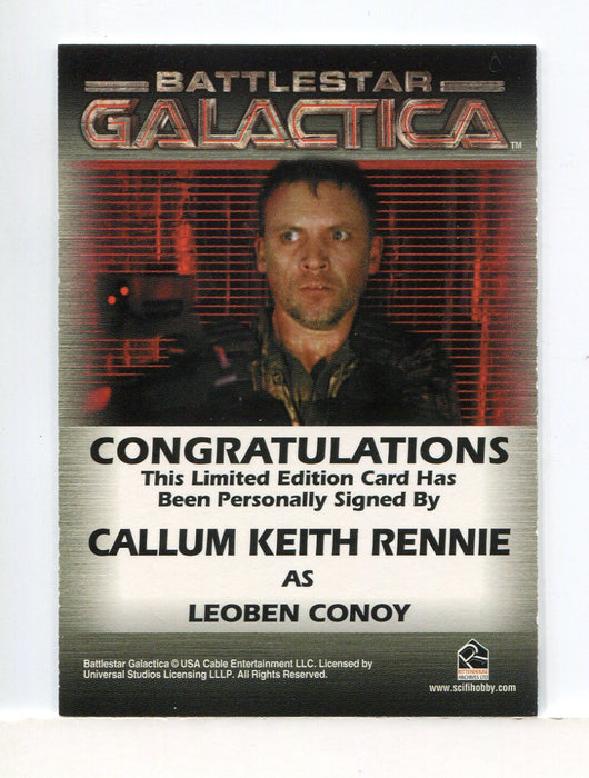 Battlestar Galactica Premiere Edition Callum Keith Rennie Album Autograph Card   - TvMovieCards.com