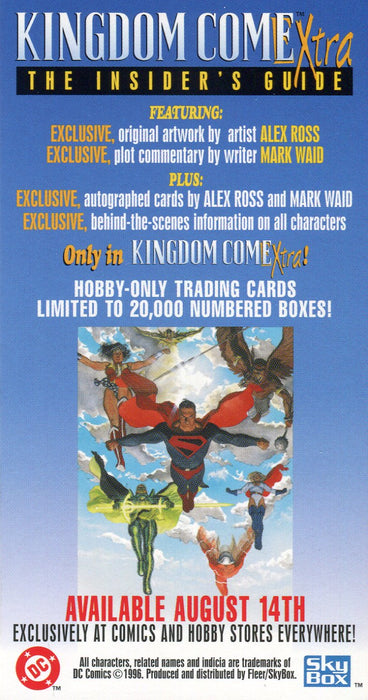 DC Comics Kingdom Come Xtra Widevision Promo Card Skybox 1996   - TvMovieCards.com