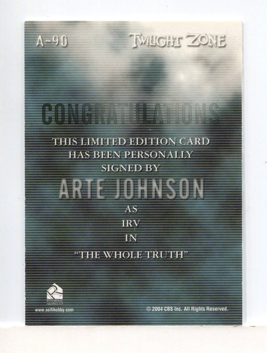Twilight Zone 4 Science and Superstition Arte Johnson Autograph Card A-90