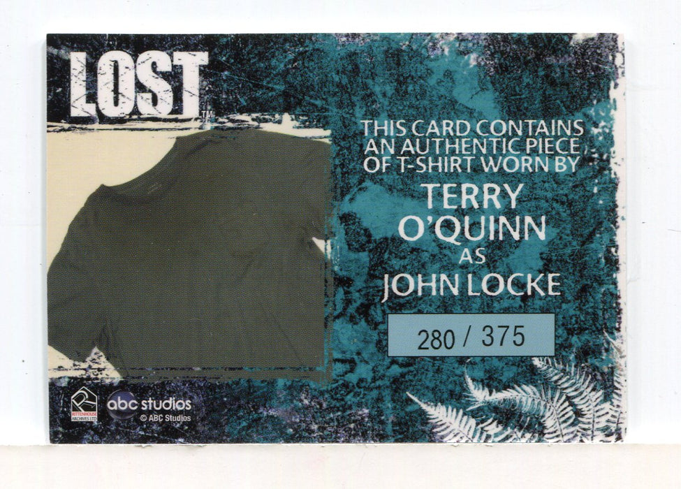 Lost Archives Terry O'Quinn as John Locke Relic Costume Card #280/375   - TvMovieCards.com