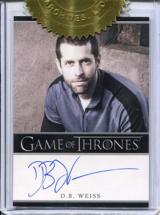 Game of Thrones Season 2 Dealer Incentive D.B. Weiss Autograph Card   - TvMovieCards.com