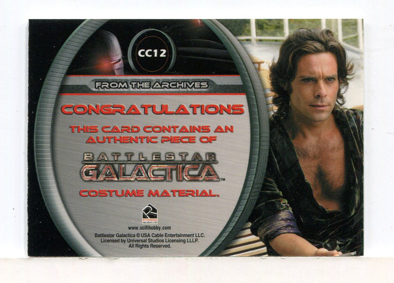 Battlestar Galactica Season One Dr. Gaius Baltar Costume Card CC12   - TvMovieCards.com